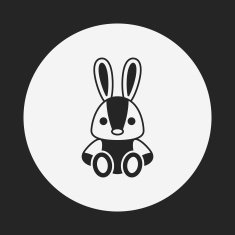 toy rabbit doll icon N7