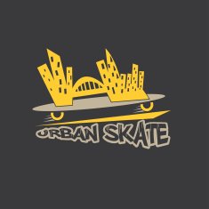 urban skate vector design template N2