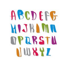 Script font vector vector alphabet letters
