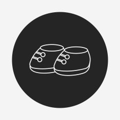 baby shoes line icon