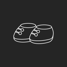 baby shoes line icon N2