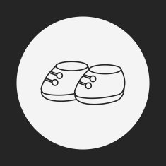 baby shoes line icon N3