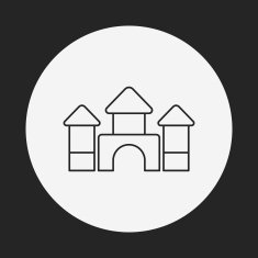baby toy bricks line icon N3