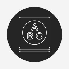 baby toy book line icon