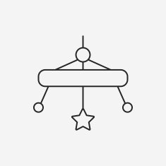 baby hanging line icon N4