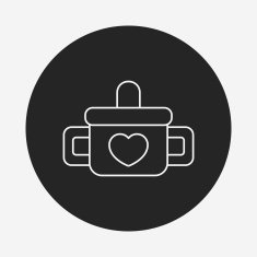 baby cup line icon