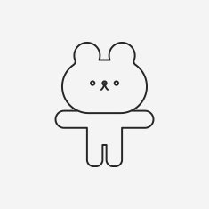 rabbit doll line icon N4