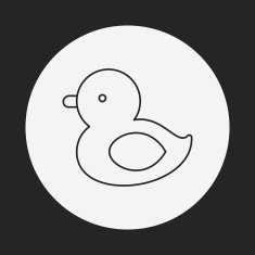 baby toy duck line icon N3