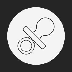 Baby pacifiers line icon N3