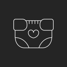 baby diaper line icon N2