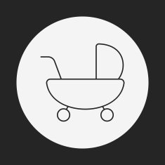 Baby carriages line icon N3