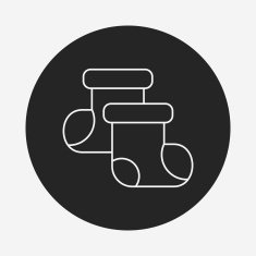 baby socks line icon