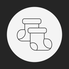 baby socks line icon N3