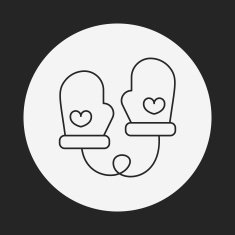 baby gloves line icon N3