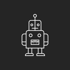 baby toy robot line icon N2