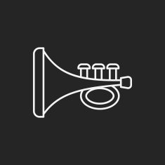 baby toy trumpet line icon N2