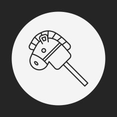 baby toy horse line icon N2