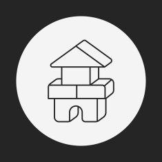 baby toy bricks line icon N15