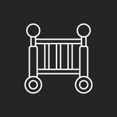 baby bed line icon N11