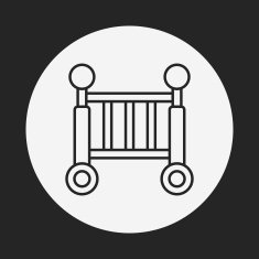 baby bed line icon N12