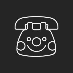 baby toy phone line icon N2