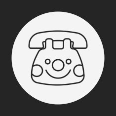 baby toy phone line icon N3