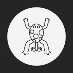 baby toy frog line icon N3