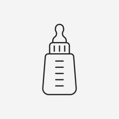 Feeding bottle line icon N8