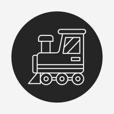 baby toy train line icon