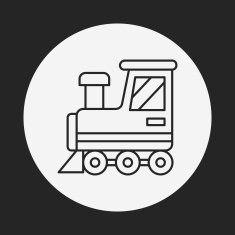 baby toy train line icon N3