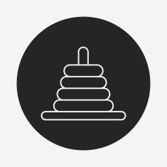 baby toy bricks line icon N17