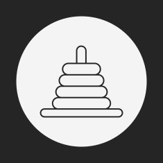 baby toy bricks line icon N19