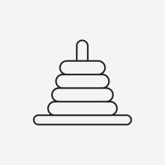 baby toy bricks line icon N20