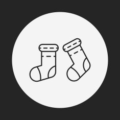 baby socks line icon N7