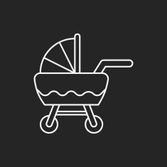 Baby carriages line icon N10