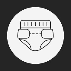 baby diaper line icon N7