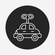 baby toy car line icon N5