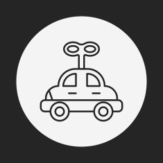 baby toy car line icon N7