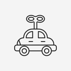 baby toy car line icon N8