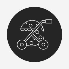 Baby carriages line icon N13
