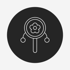 Baby rattle line icon N13