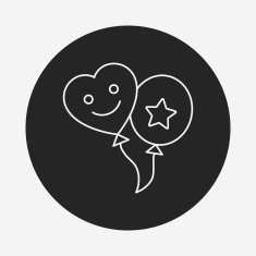 baby toy balloon line icon N5