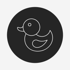 baby toy duck line icon N9
