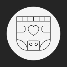 baby diaper line icon N10