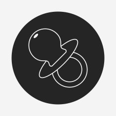 Baby pacifiers line icon N7