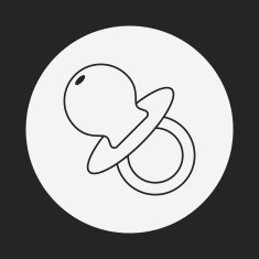 Baby pacifiers line icon N9