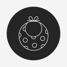 Baby bib line icon N11