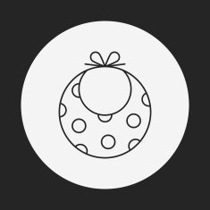 Baby bib line icon N13