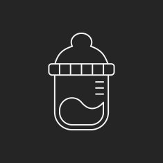 Feeding bottle line icon N10