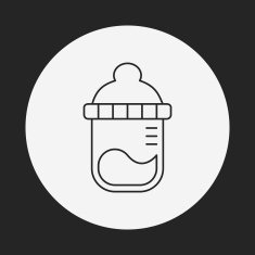 Feeding bottle line icon N11